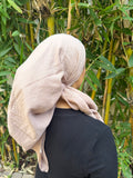 beige  cotton headscarf