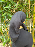 Black cotton headscarf