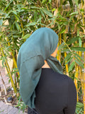 Deep green cotton headscarf