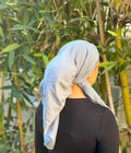 Dusty blue cotton headscarf