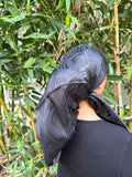 Zebra print Metallic black headscarf