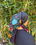 GUC inspired Satin floral headscarf