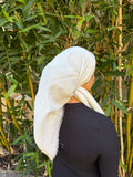 White cotton headscarf