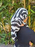 Zebra print cotton headscarf