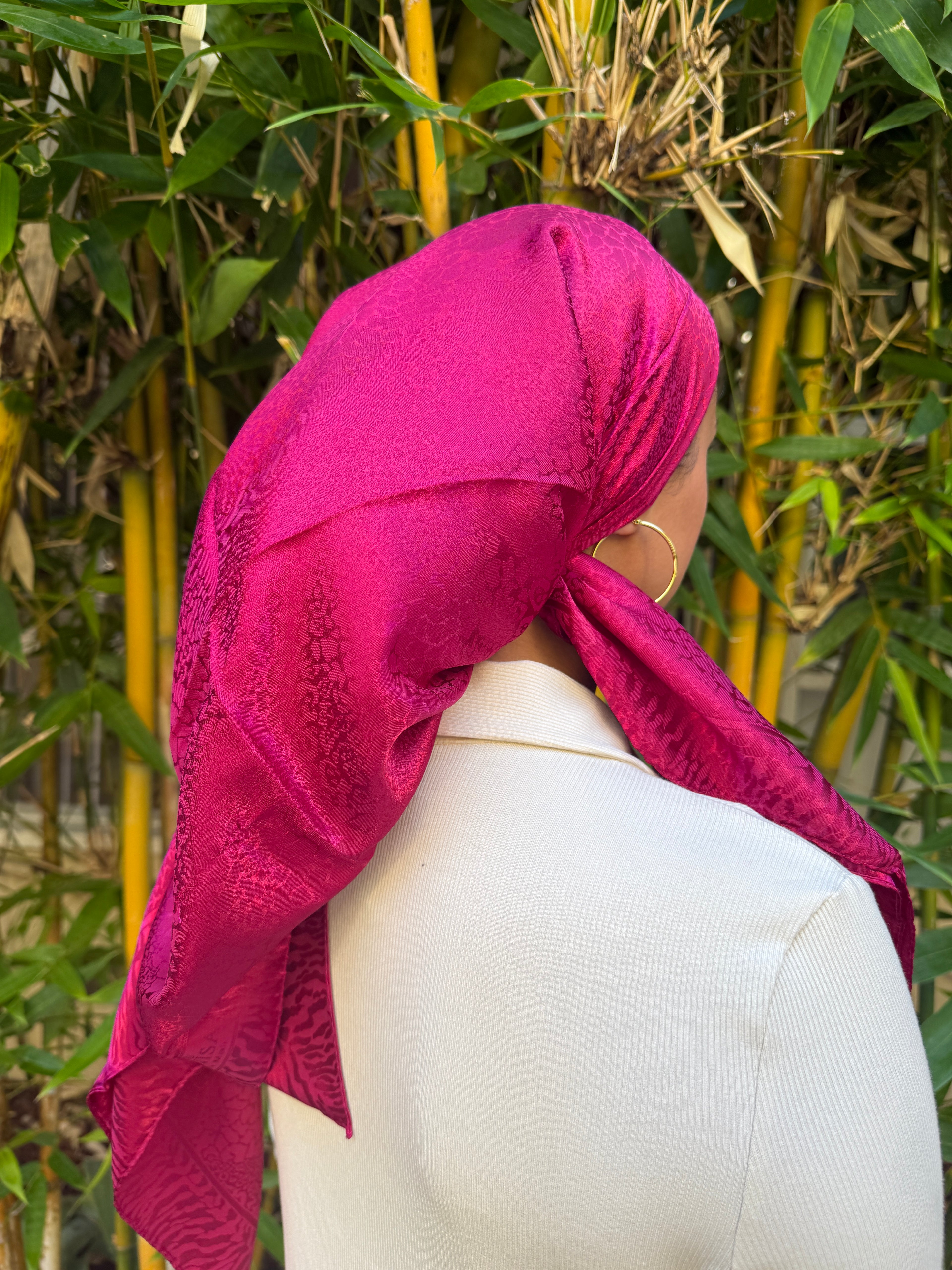 Wine red headscarf