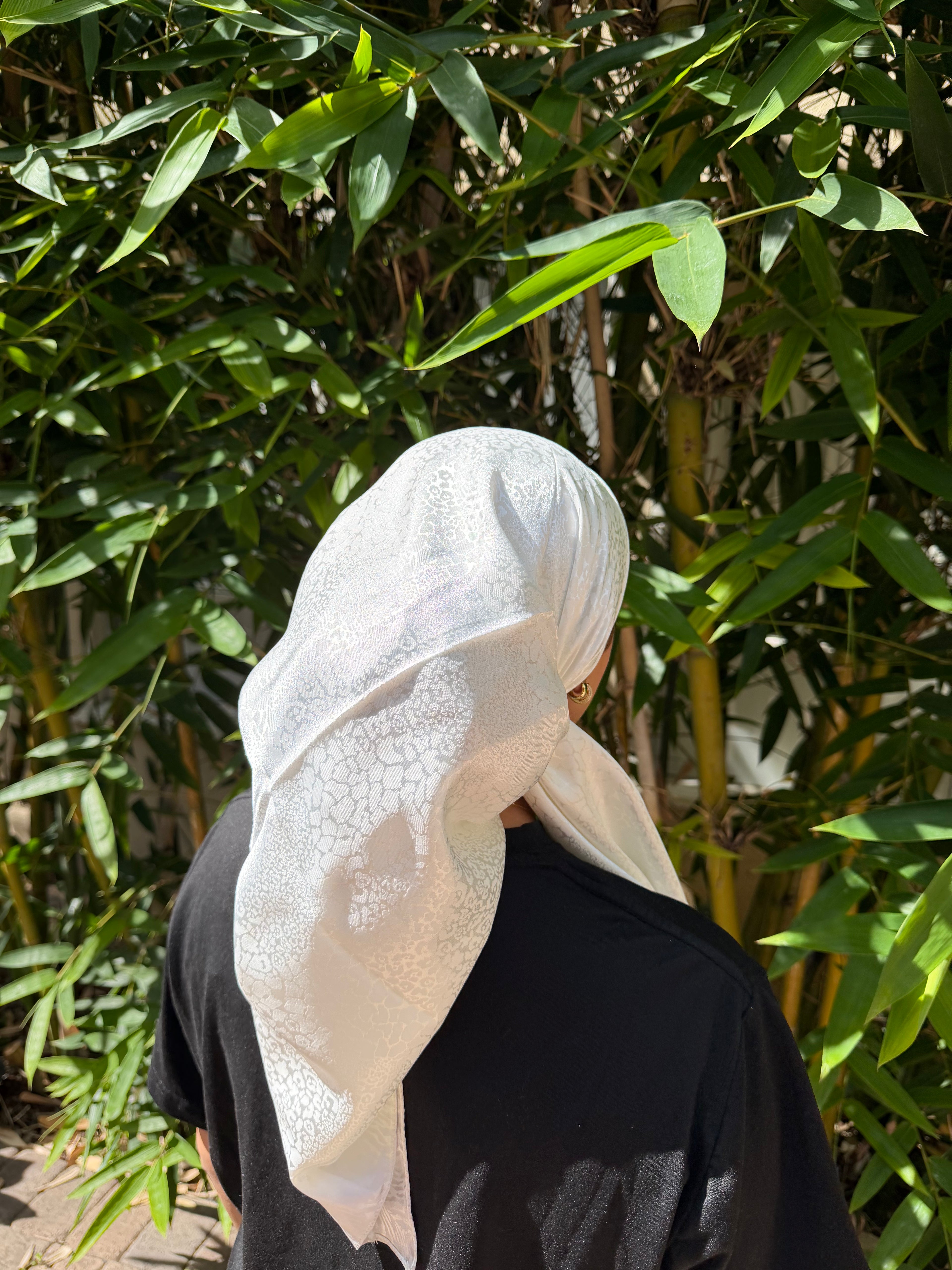 Bridal white headscarf