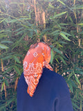 Bandana Design Burnt orange satin headscarf