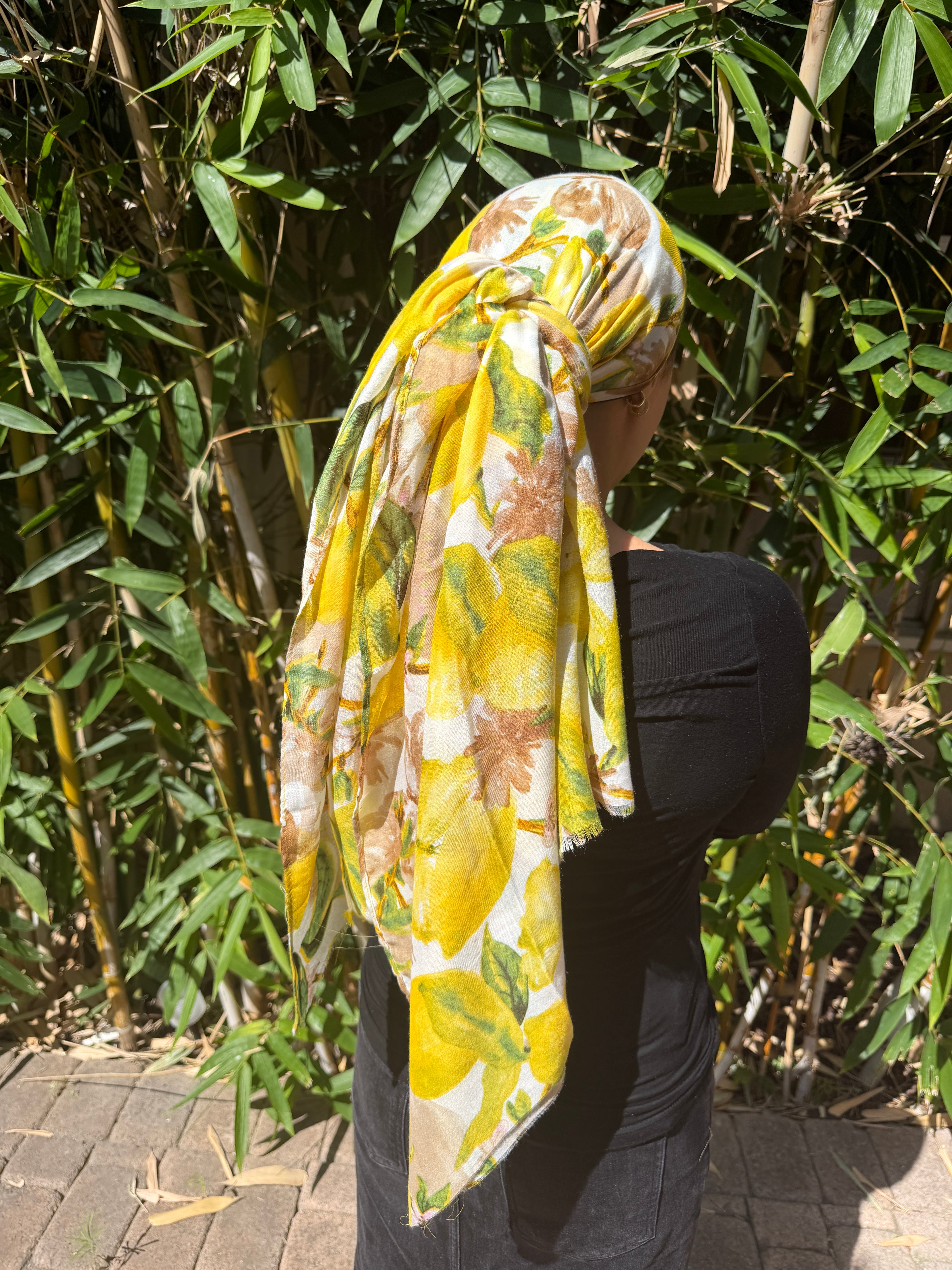 Lemon drop rectangle headscarf