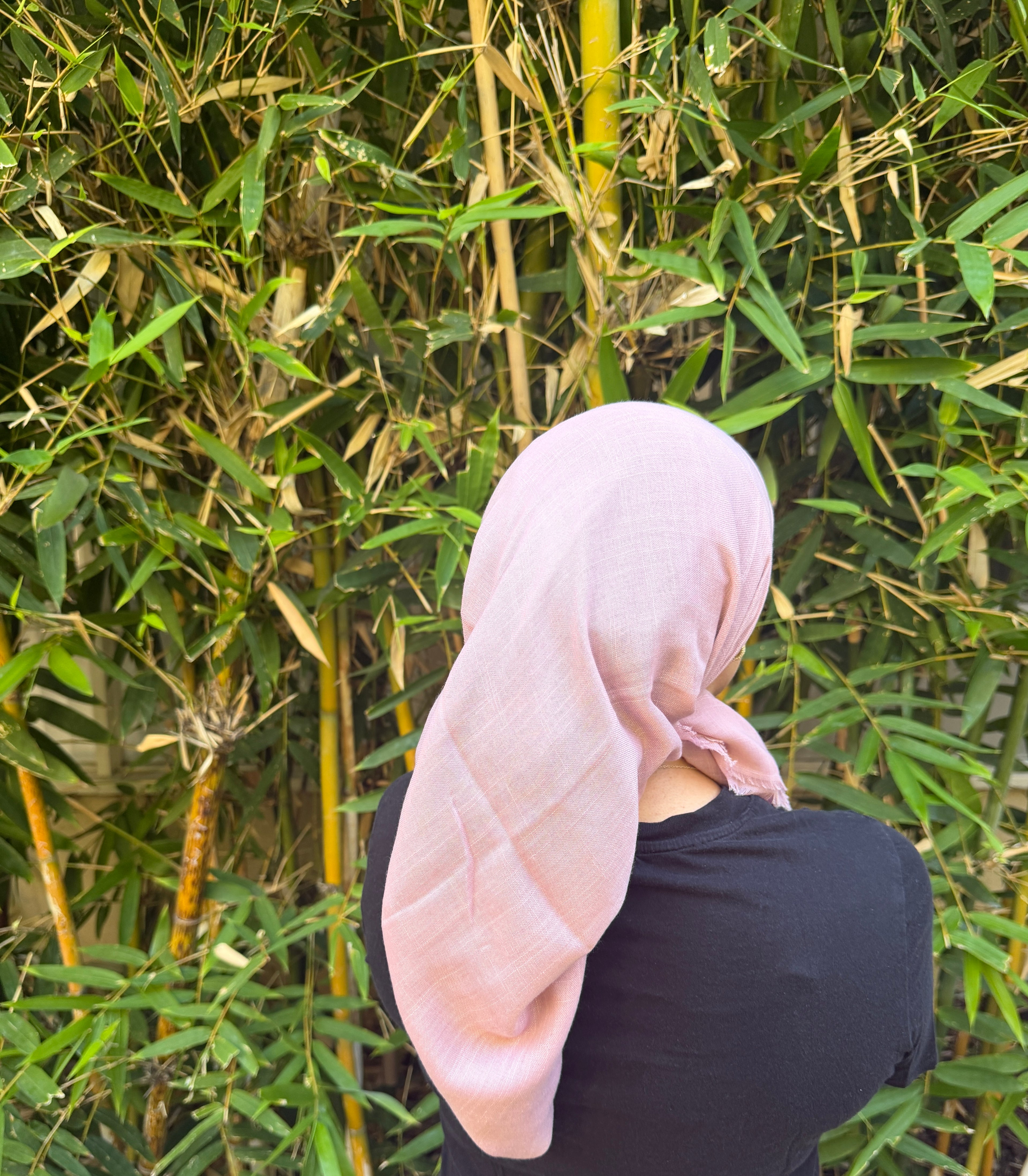 pink cotton headscarf